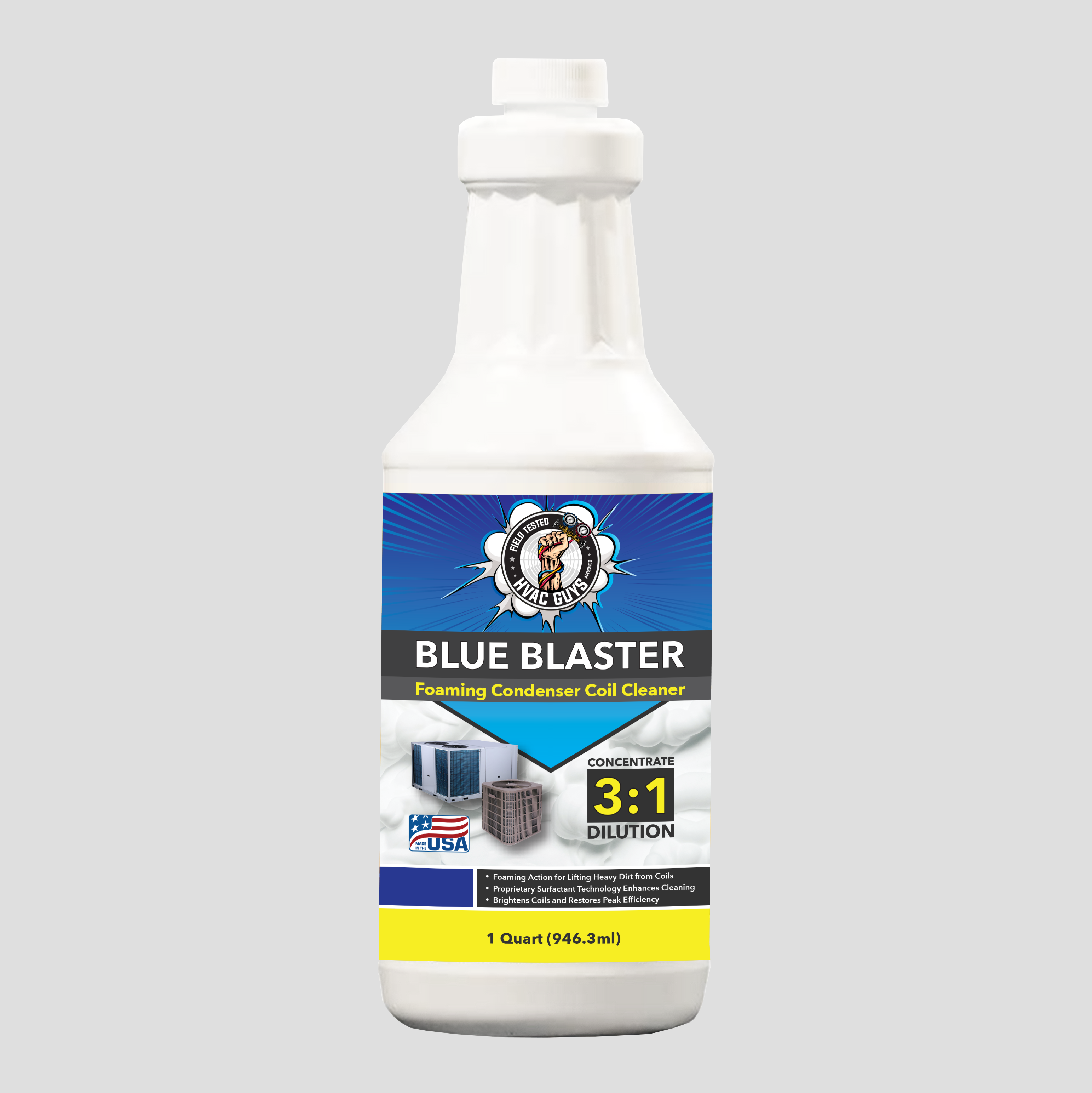 Leak Saver HVAC Guys Blue Blaster Condenser Coil Cleaner Quart 12 Pack